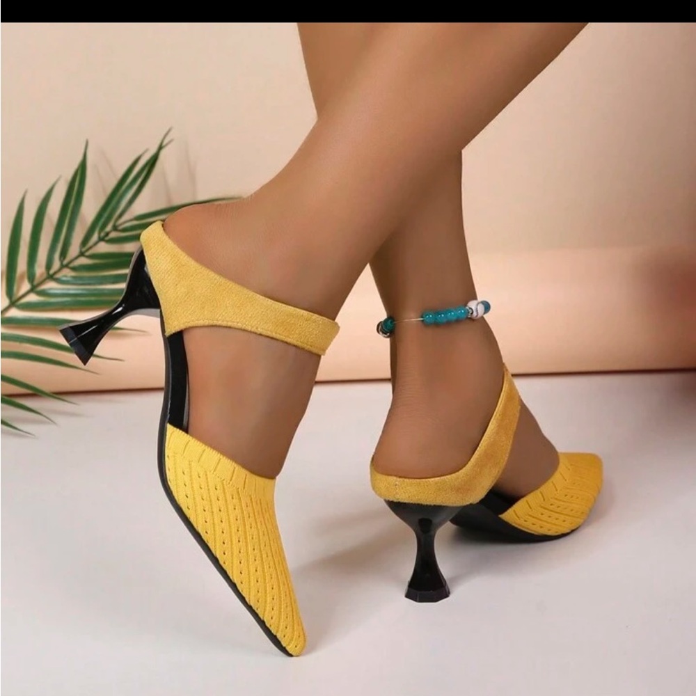 Shein- Quiet Luxury Women's High Heel Pointed-Toe Slip on Mule | Casual - Picture 7 of 7